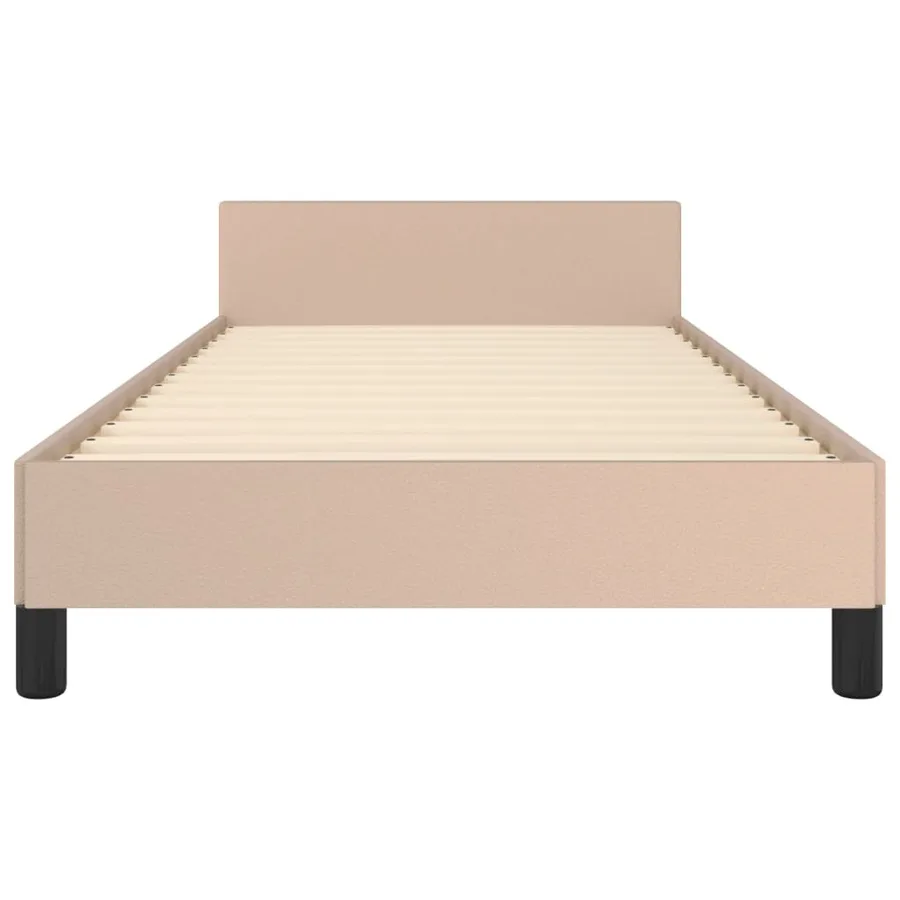 Cadre de lit sans matelas cappuccino 90x200 cm similicuir - 6