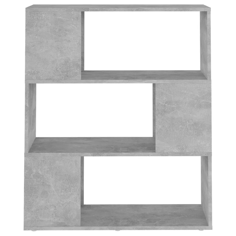 Bibliothèque/Séparateur de pièce Gris béton 80x24x94 cm - 5