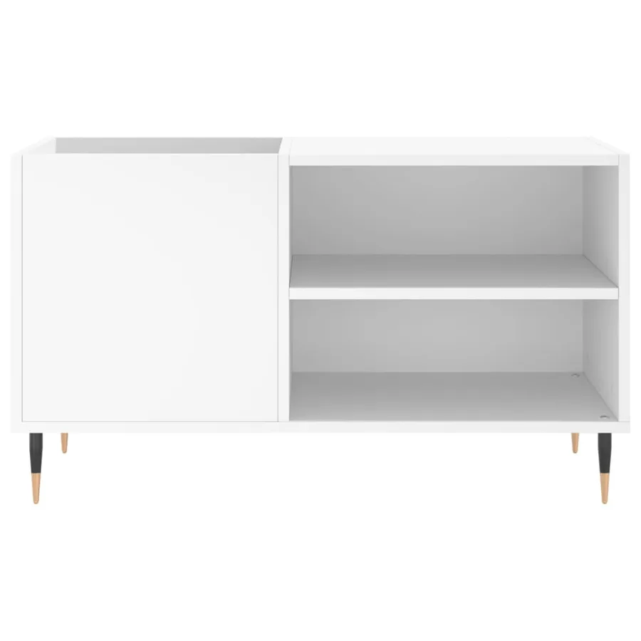Armoire à disques blanc 85x38x48 cm bois d'ingénierie - 4