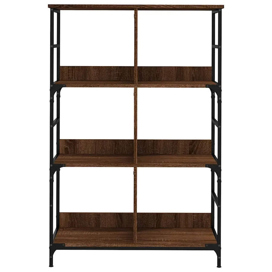 Bibliothèque chêne marron 78,5x33x117,5 cm bois d'ingénierie - 4