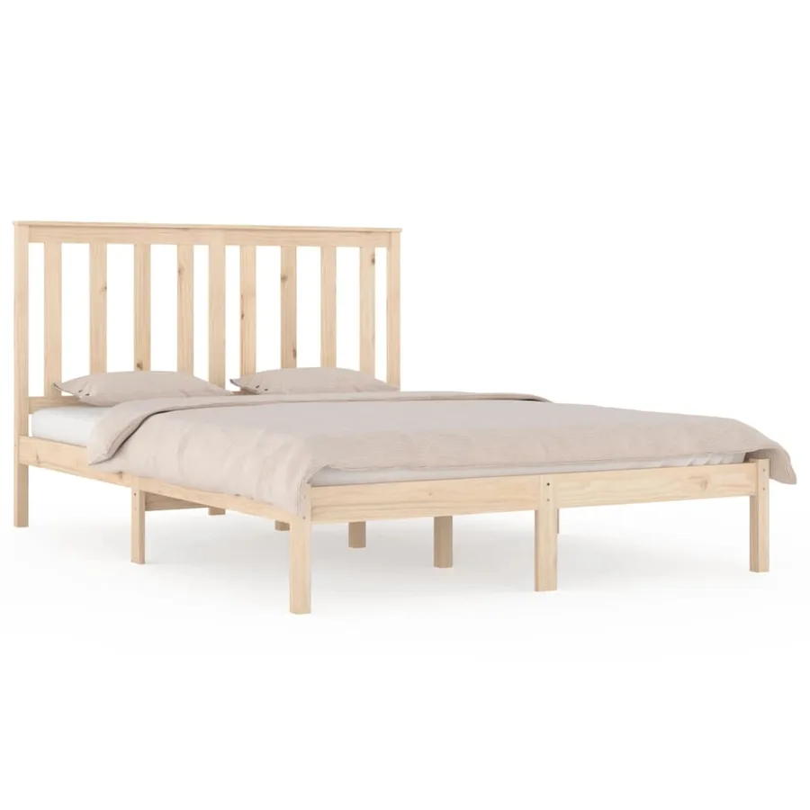 Cadre de lit sans matelas bois massif - 2