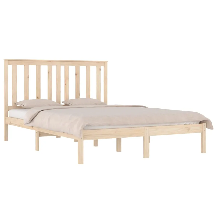 Cadre de lit sans matelas bois massif - 3