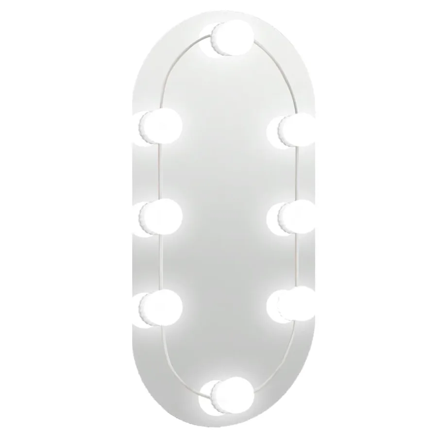 Miroir avec éclairage LED 40x20 cm Verre Ovale - 2
