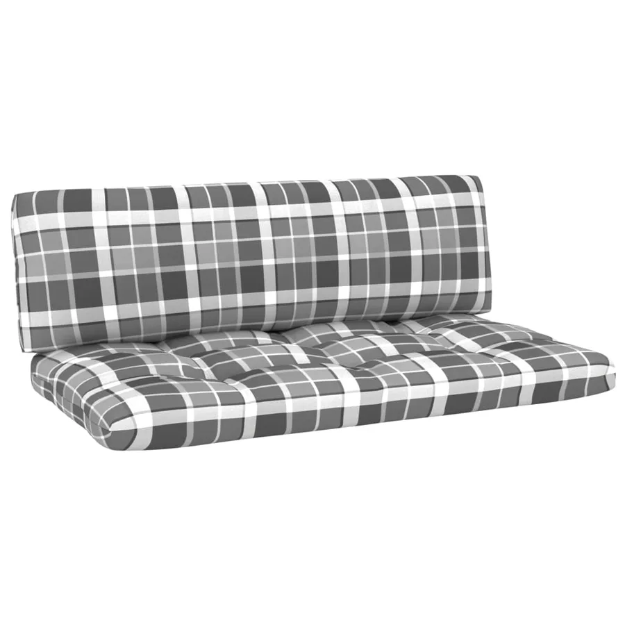 Salon de jardin palette 4pcs avec coussins Pin imprégné de gris - 3