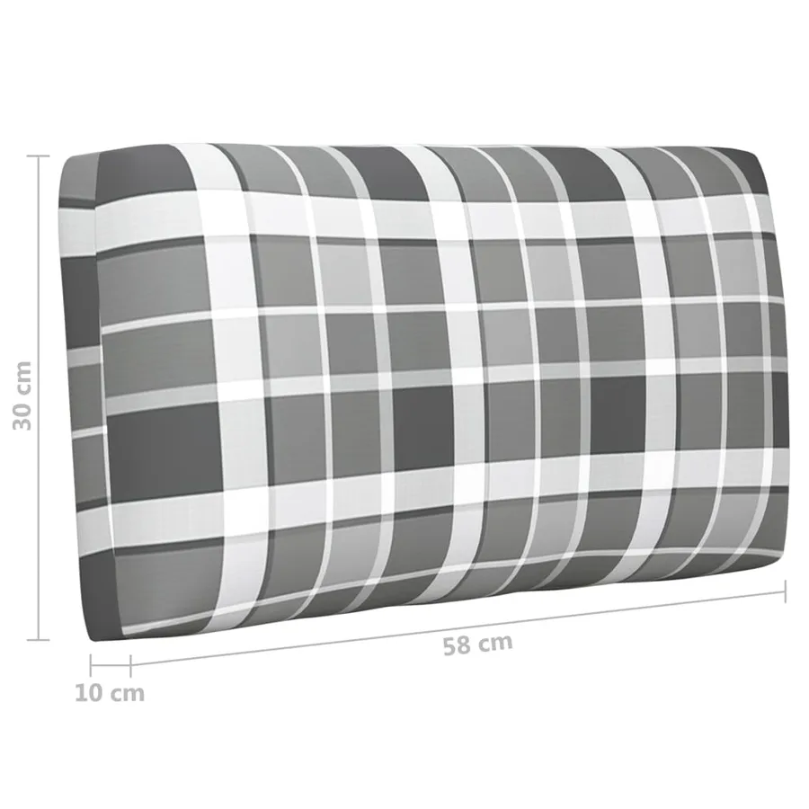 Salon de jardin palette 4pcs avec coussins Pin imprégné de gris - 7