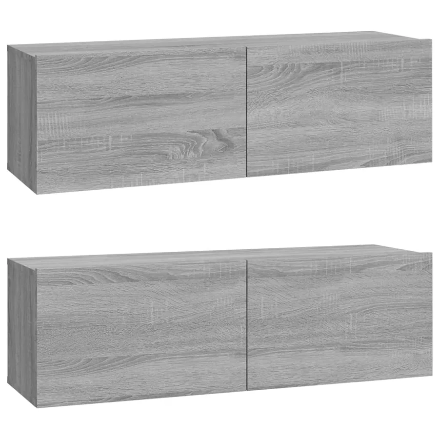 Ensemble de meubles TV 3 pcs Sonoma gris Bois d'ingénierie - 5