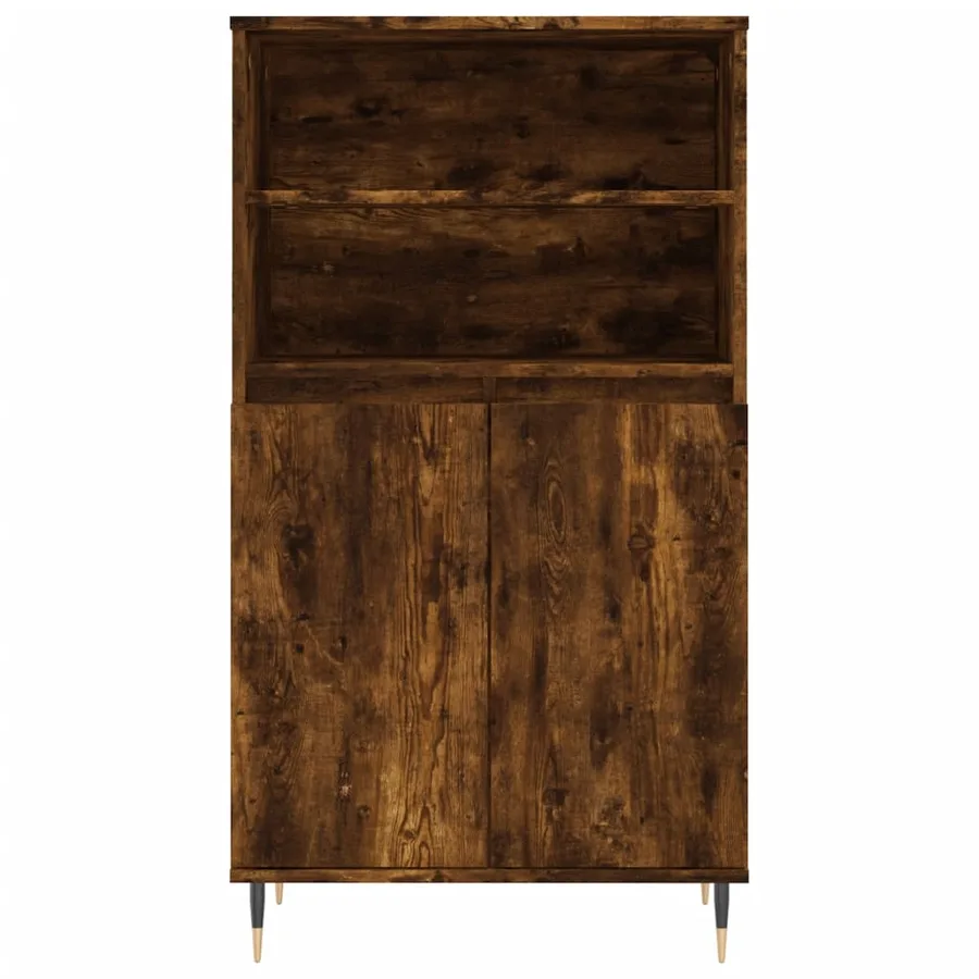 Buffet haut Chêne fumé 60x36x110 cm Bois d'ingénierie - 6