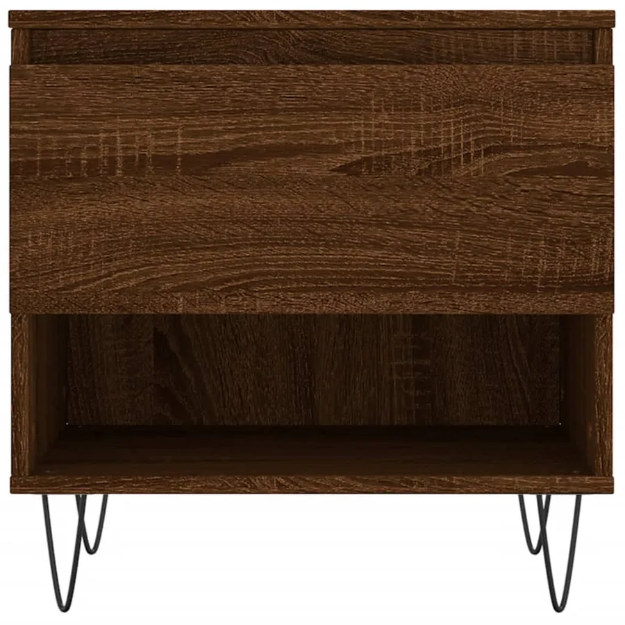 Tables basses 2 pcs chêne marron 50x46x50 cm bois d'ingénierie - 6