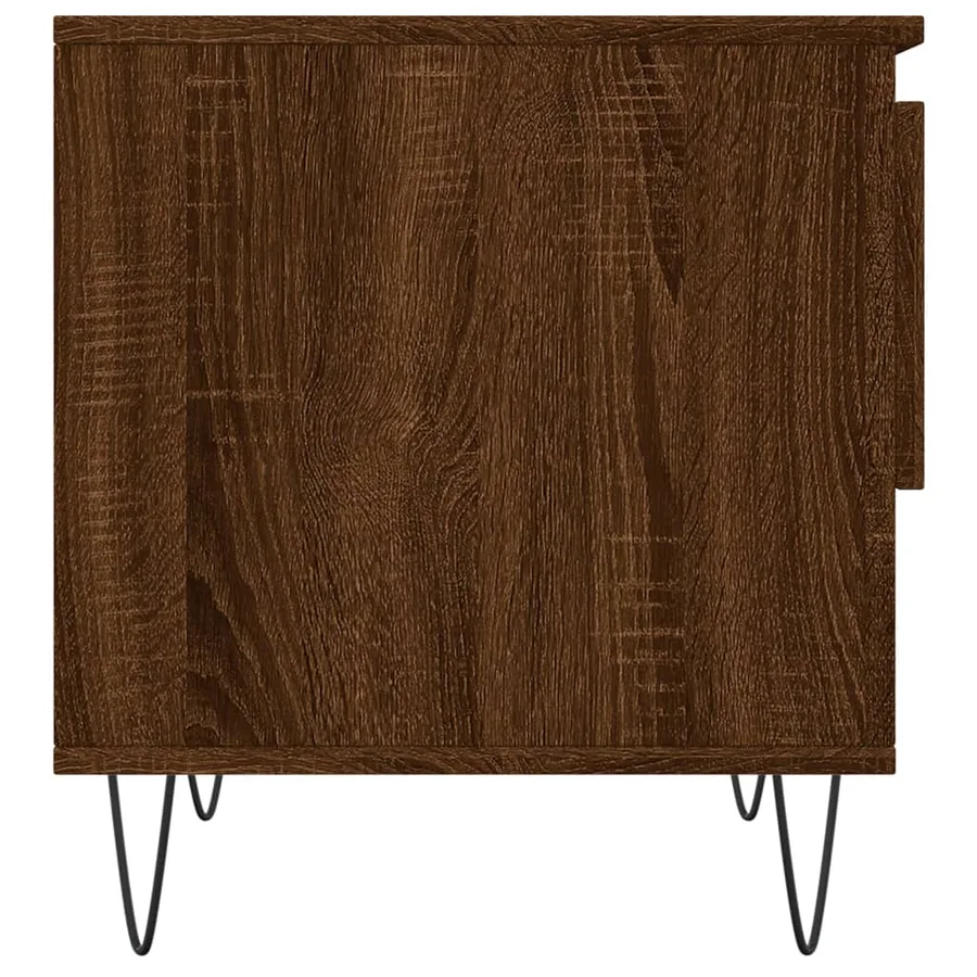 Tables basses 2 pcs chêne marron 50x46x50 cm bois d'ingénierie - 8