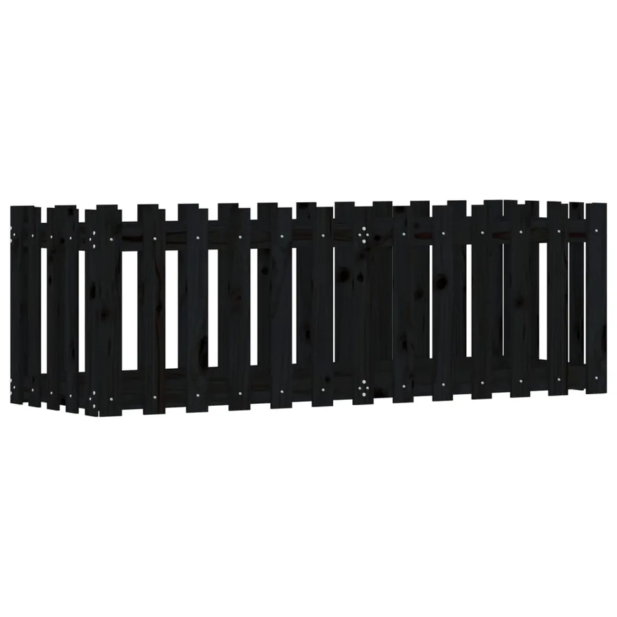 Lit surélevé de jardin design de clôture 150x50x50cm pin massif - 2