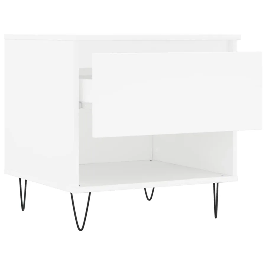 Tables basses 2 pcs blanc 50x46x50 cm bois d'ingénierie - 7
