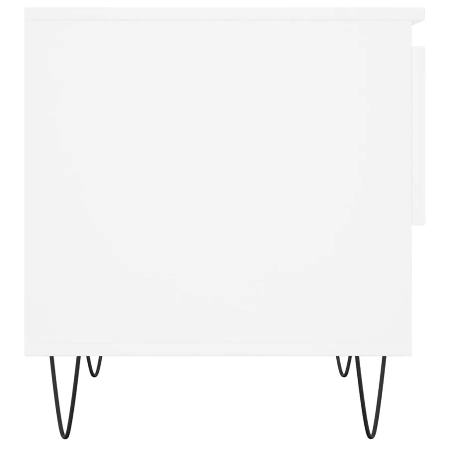 Tables basses 2 pcs blanc 50x46x50 cm bois d'ingénierie - 8