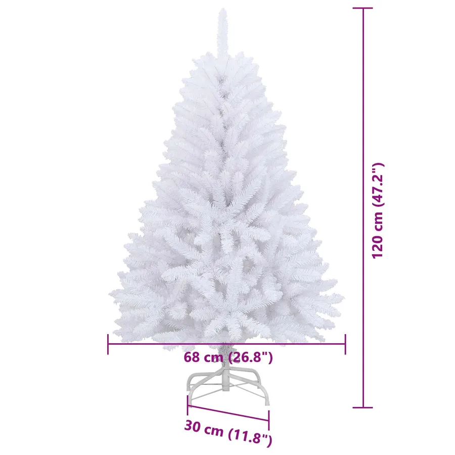 Sapin de Noël artificiel Blanc 68 x 68 x 120 cm PVC et métal - 15