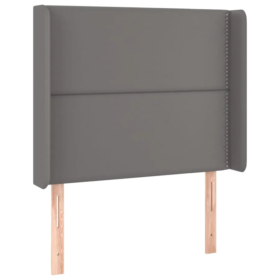 Sommier à lattes de lit matelas LED Gris 90x200 cm Similicuir - 7