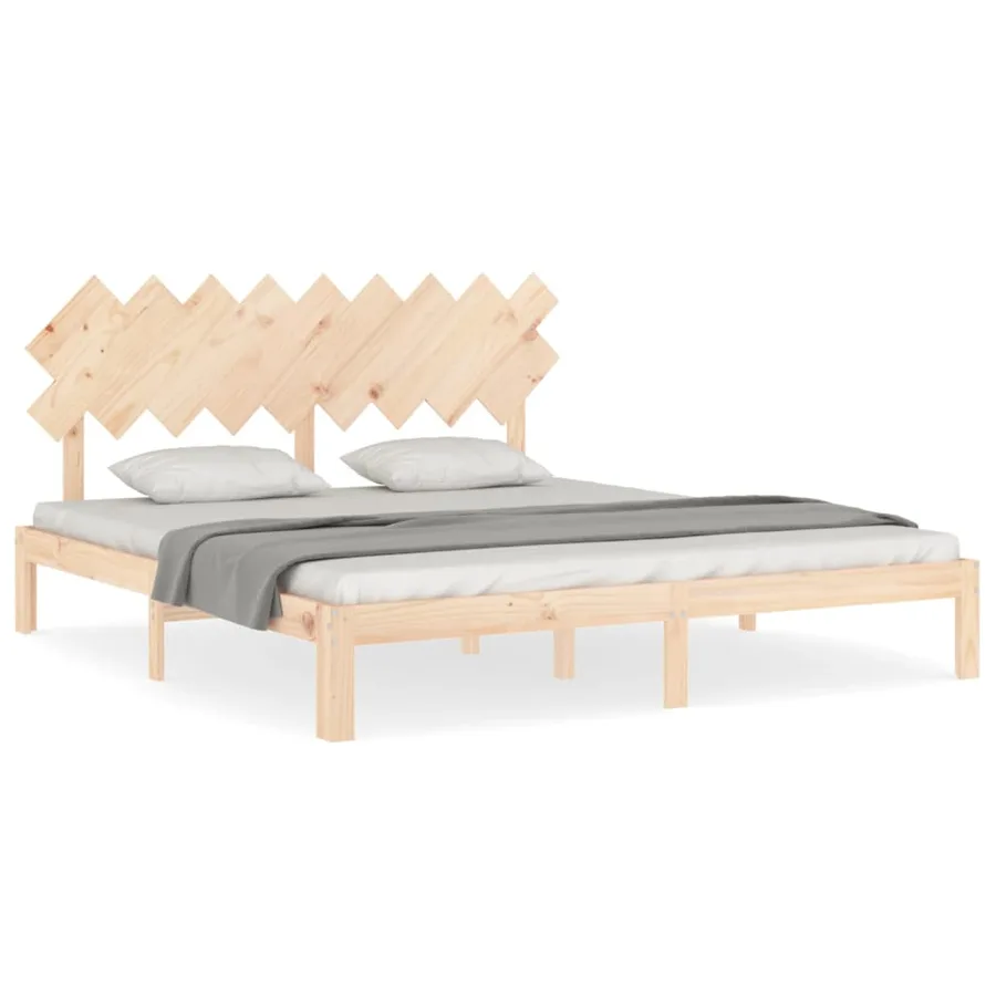 Cadre de lit sans matelas bois massif de pin - 2