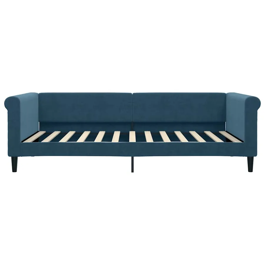 Lit de repos sans matelas bleu 100x200 cm velours - 3