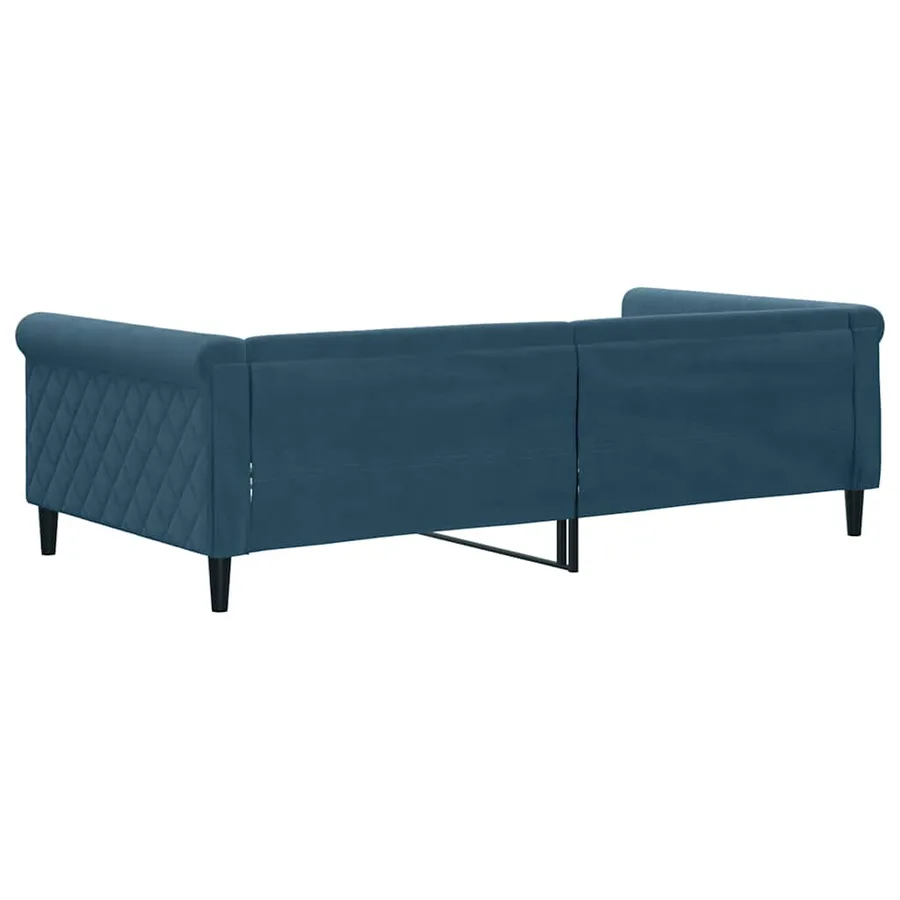 Lit de repos sans matelas bleu 100x200 cm velours - 5