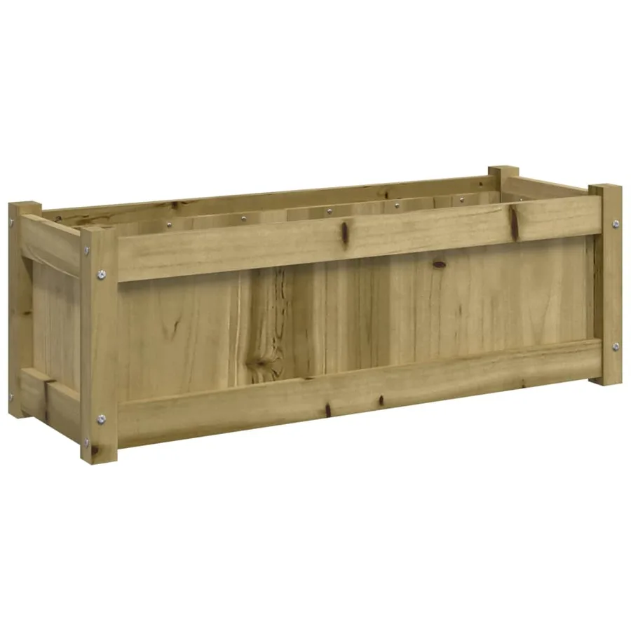 Jardinière d'extérieur 90x31x31 cm bois de pin imprégné - 2