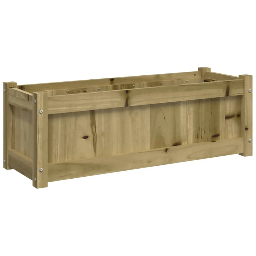 Jardinière d'extérieur 90x31x31 cm bois de pin imprégné - 7