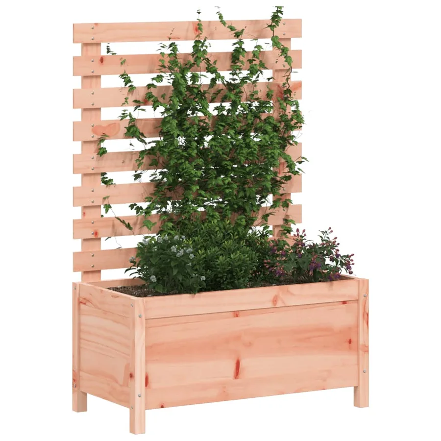 Jardinière avec support 79x39,5x114 cm bois massif douglas - 3
