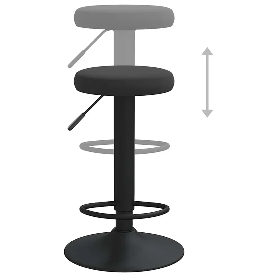 Tabourets de bar lot de 2 Noir Velours - 6