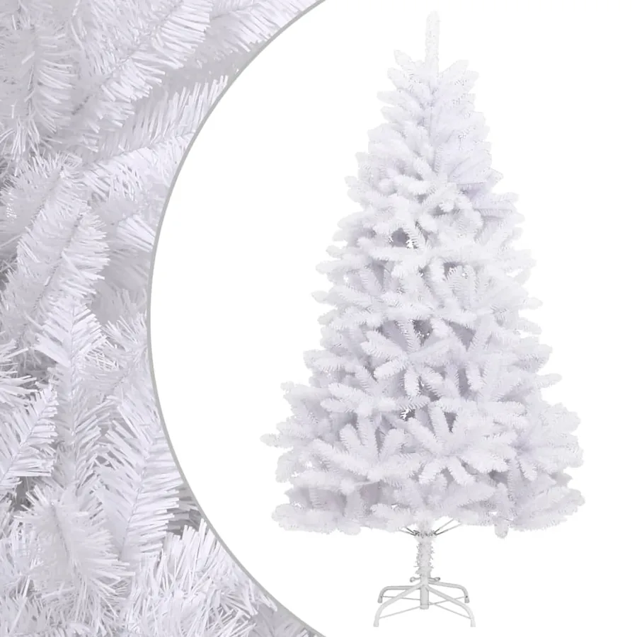 Sapin de Noël artificiel à charnières avec support blanc 270 cm