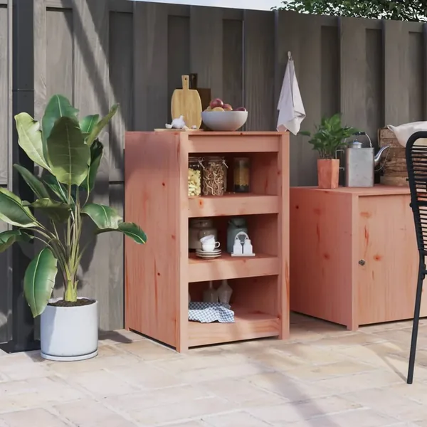 Armoire de cuisine d'extérieur MEPPEL 55x55x92 cm bois massif douglas