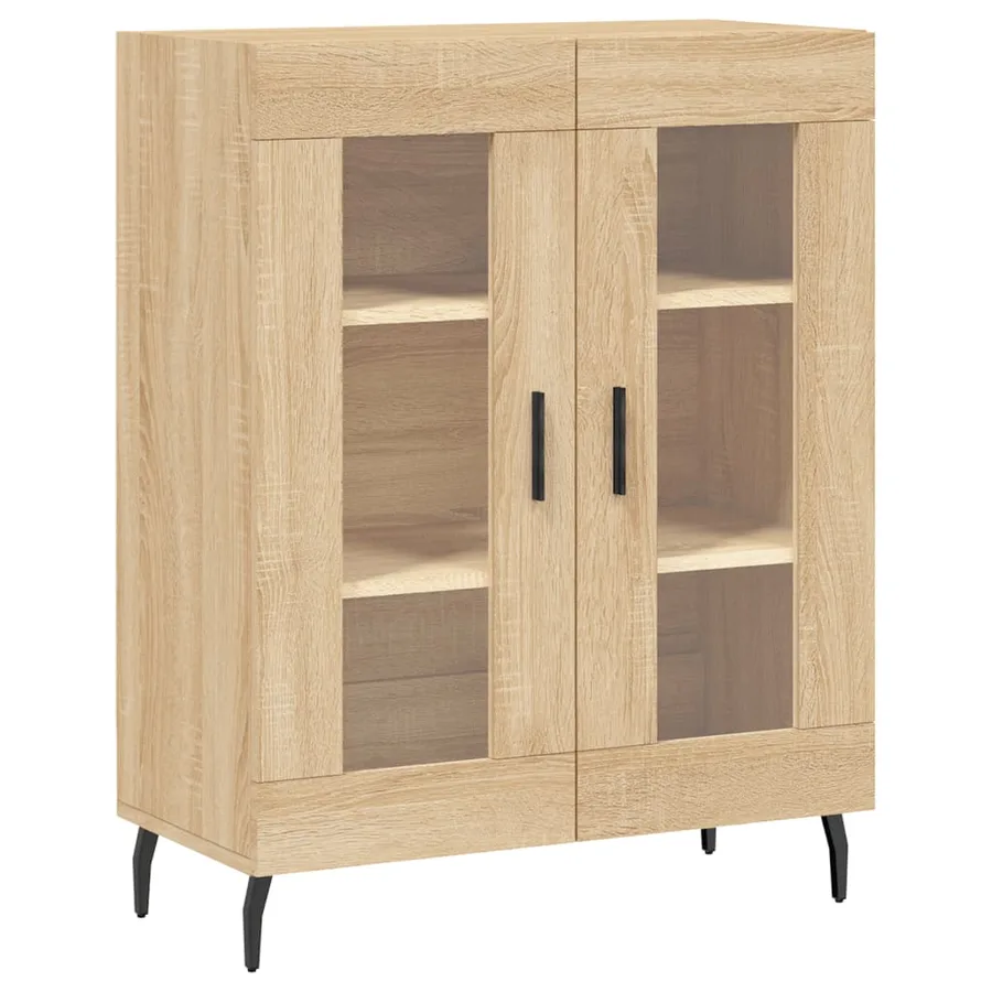 Buffet haut Chêne sonoma 69,5x34x180 cm Bois d'ingénierie - 7