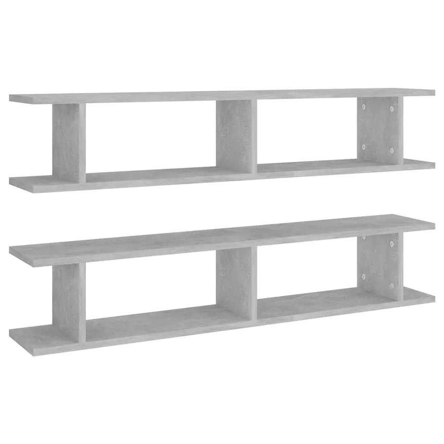 Étagères murales 2 pcs Gris béton 105x18x20cm bois d'ingénierie - 2