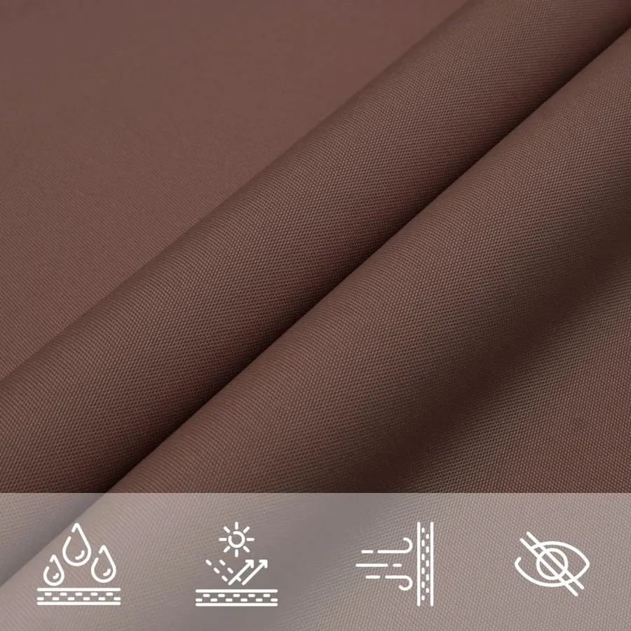 Voile de parasol tissu oxford rectangulaire 2,5x4 m marron - 7