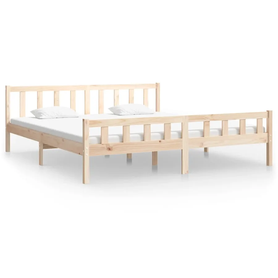 Cadre de lit sans matelas bois massif 160x200 cm - 2