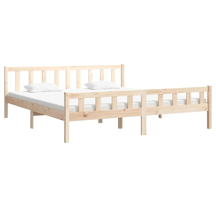 Cadre de lit sans matelas bois massif 160x200 cm - 3