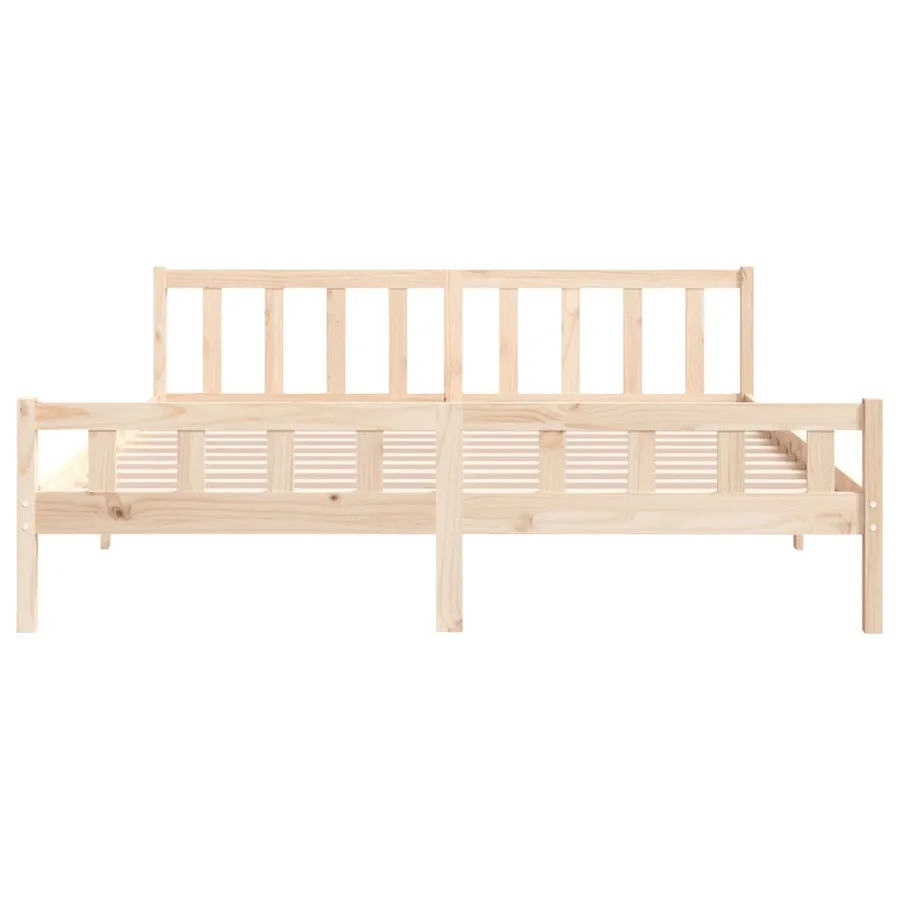 Cadre de lit sans matelas bois massif 160x200 cm - 5
