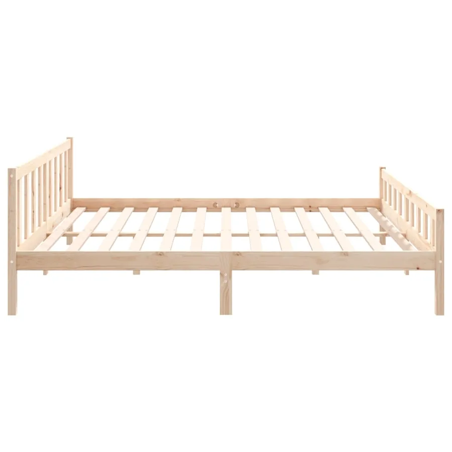 Cadre de lit sans matelas bois massif 160x200 cm - 6