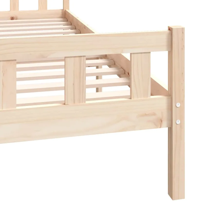 Cadre de lit sans matelas bois massif 160x200 cm - 7
