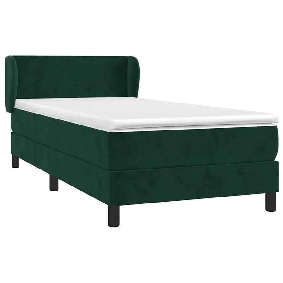 Sommier à lattes de lit avec matelas Vert foncé 90x200 cm - 3