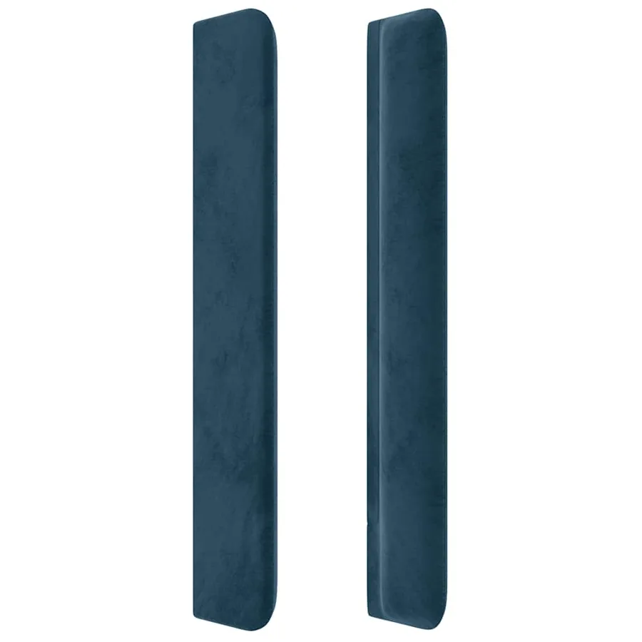 Tête de lit avec oreilles Bleu foncé 163x16x118/128 cm Velours - 4