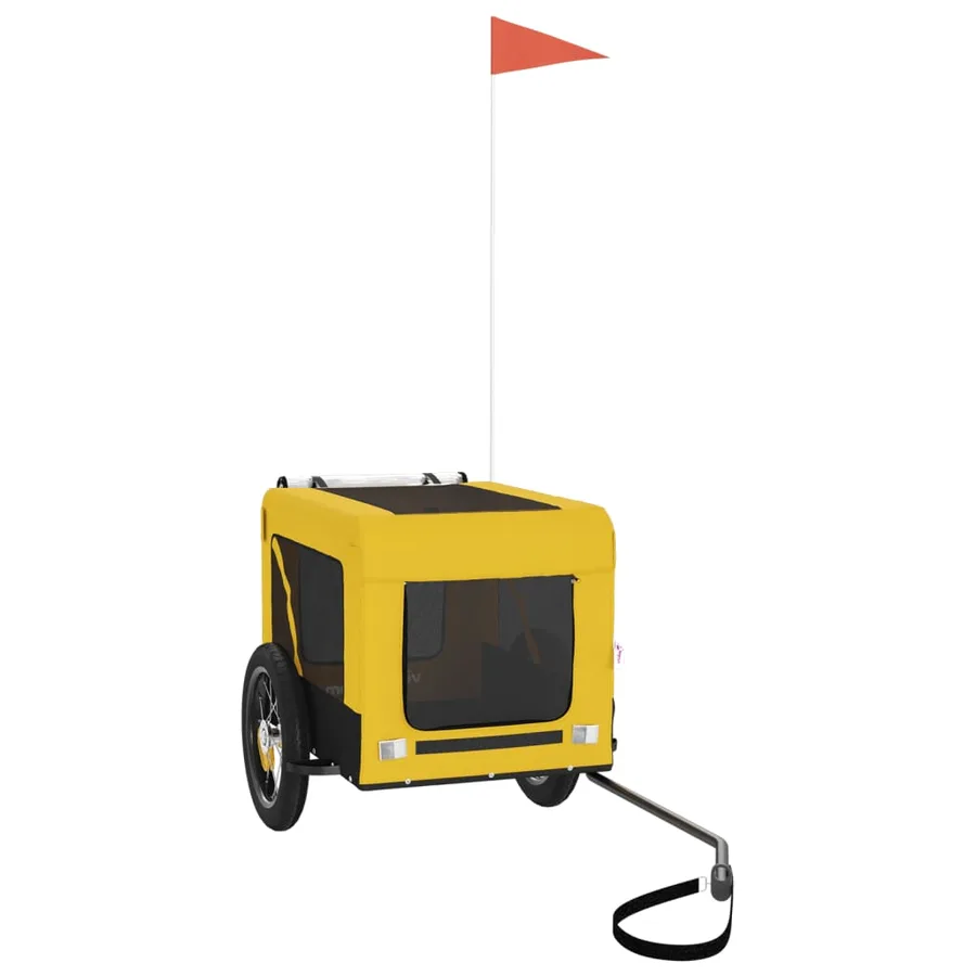 Remorque de vélo pour animaux de compagnie jaune et noir - 2