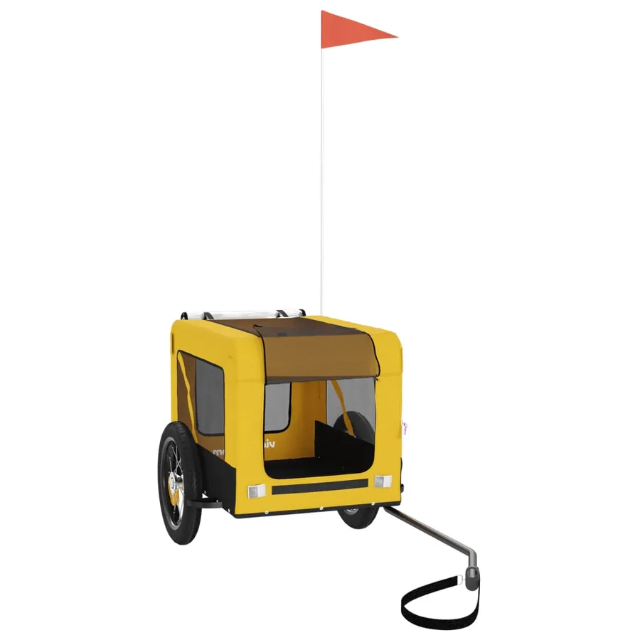 Remorque de vélo pour animaux de compagnie jaune et noir - 3