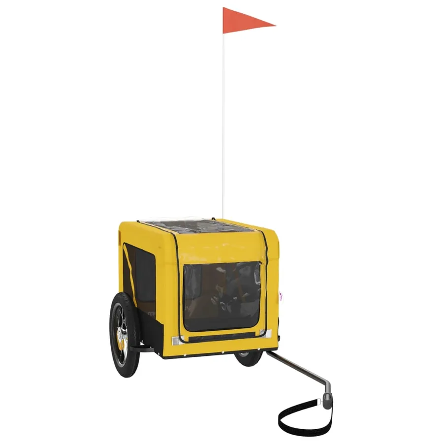 Remorque de vélo pour animaux de compagnie jaune et noir - 4