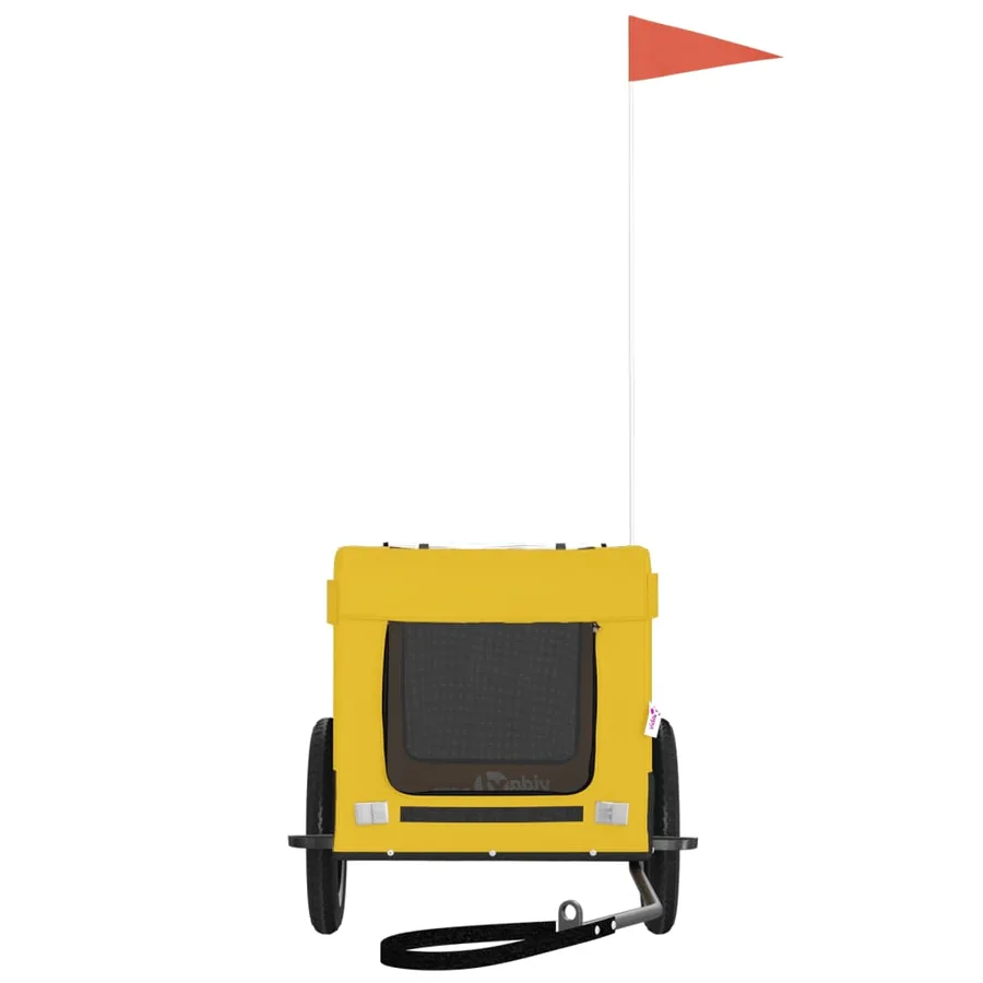 Remorque de vélo pour animaux de compagnie jaune et noir - 5