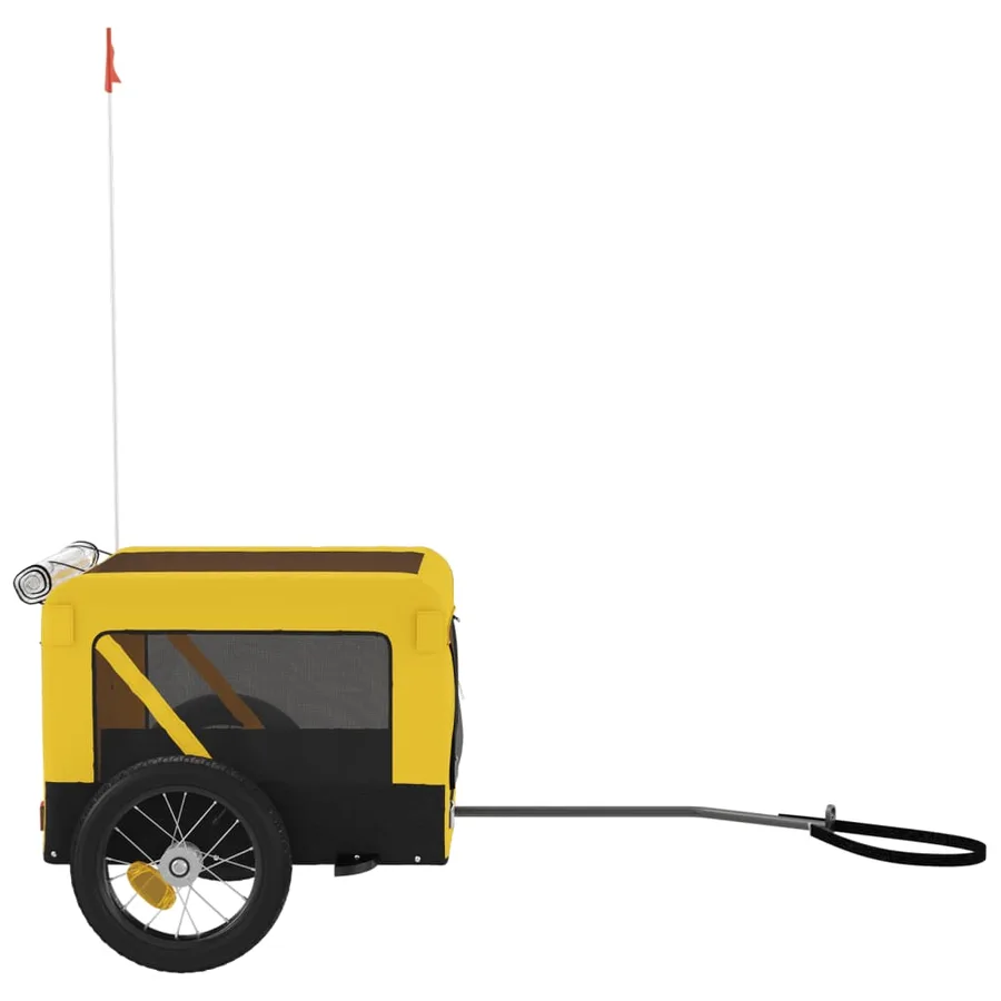 Remorque de vélo pour animaux de compagnie jaune et noir - 7