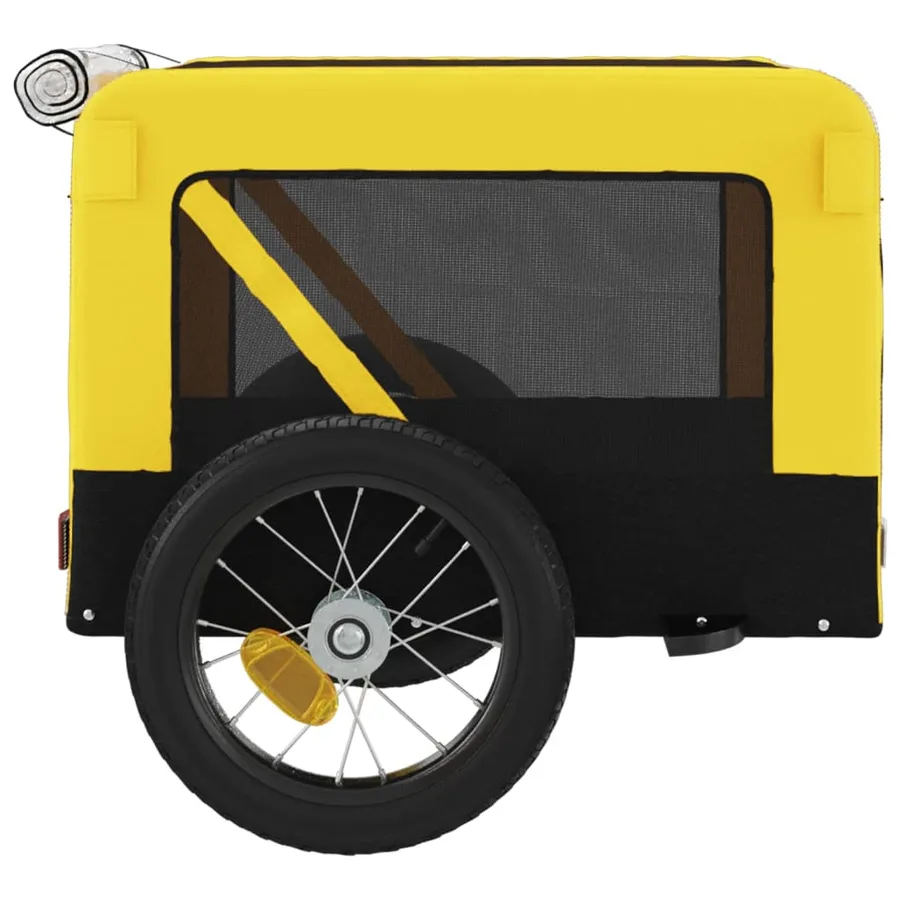 Remorque de vélo pour animaux de compagnie jaune et noir - 8