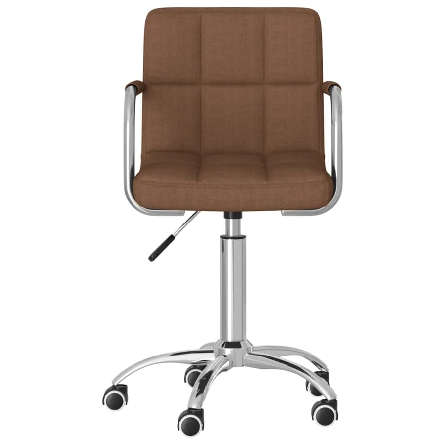 Chaise pivotante de salle à manger Marron Tissu - 2