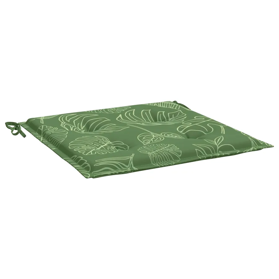 Coussins de chaise 4 pc Vert et blanc 50 x 50 x 4 cm - 2