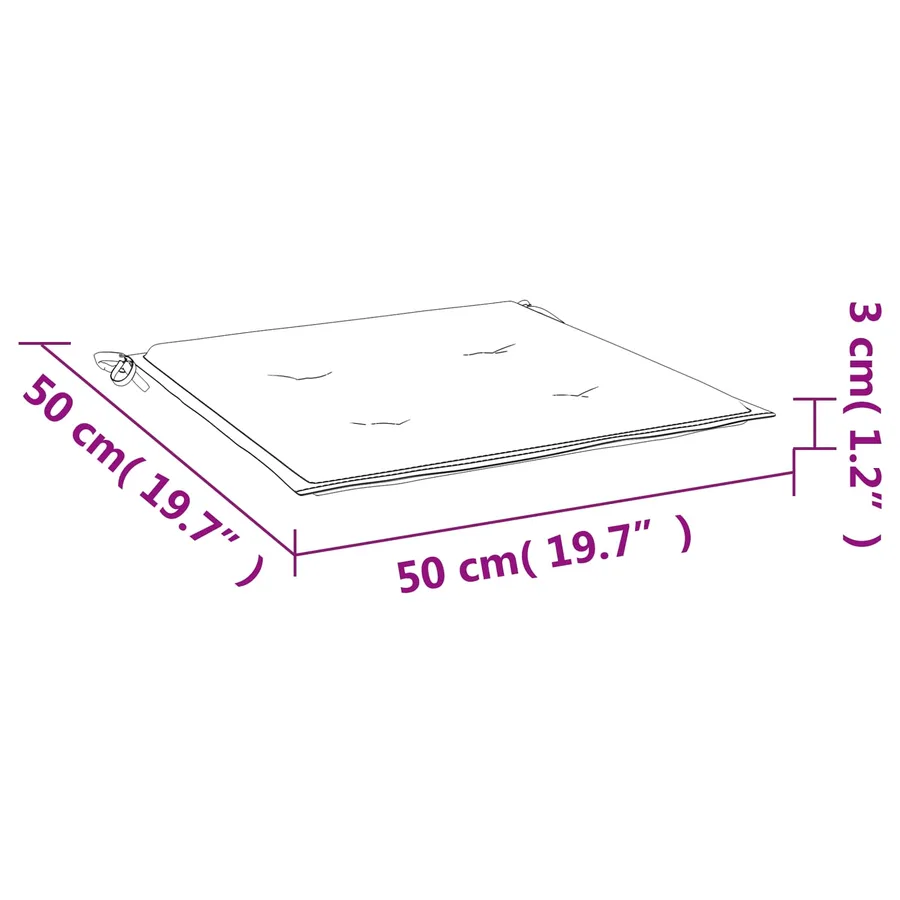 Coussins de chaise 4 pc Vert et blanc 50 x 50 x 4 cm - 8