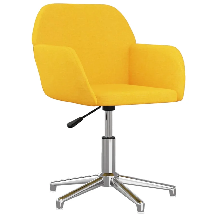 Chaises pivotantes à manger lot de 2 jaune moutarde tissu - 3