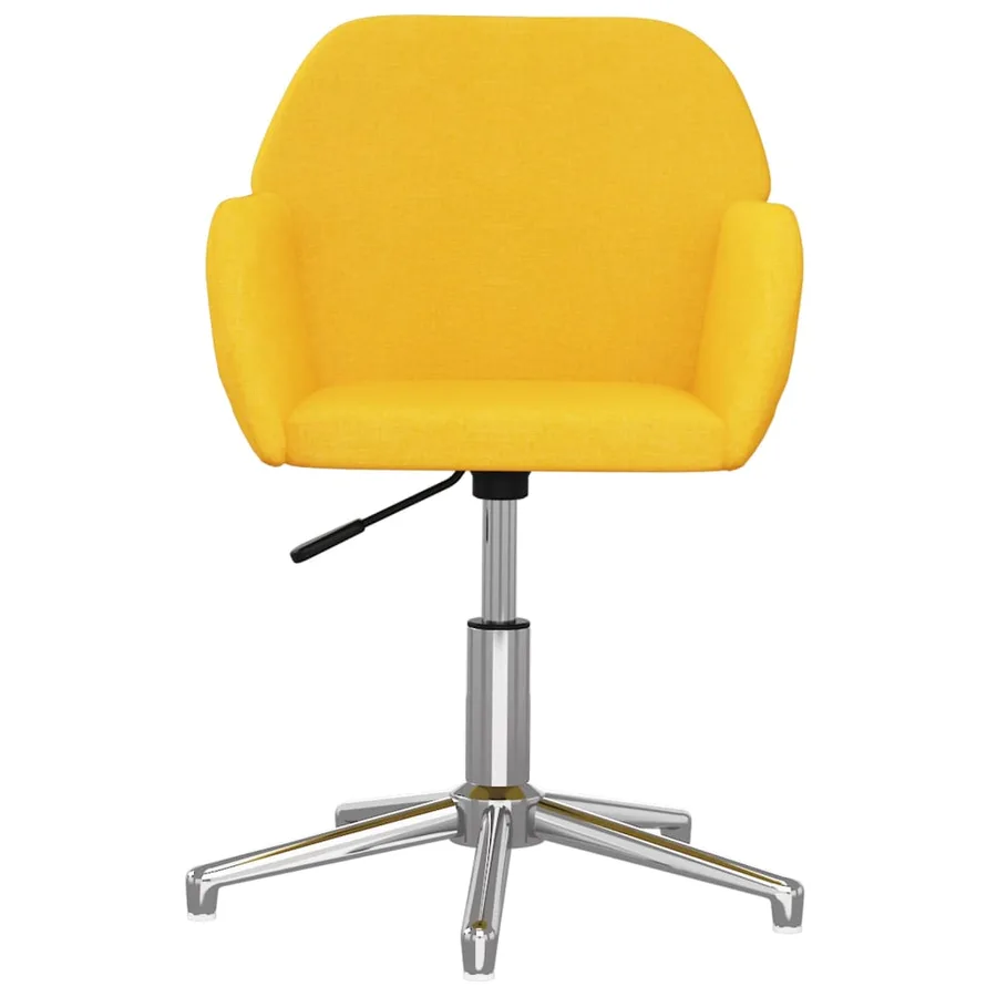 Chaises pivotantes à manger lot de 2 jaune moutarde tissu - 4
