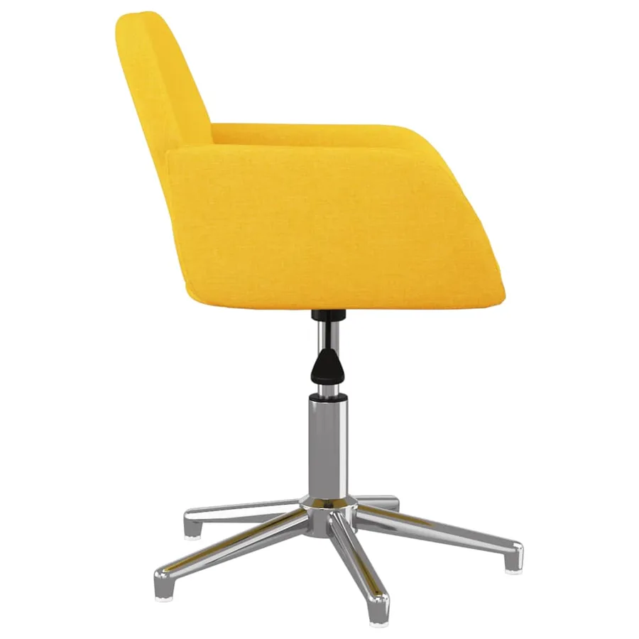 Chaises pivotantes à manger lot de 2 jaune moutarde tissu - 5