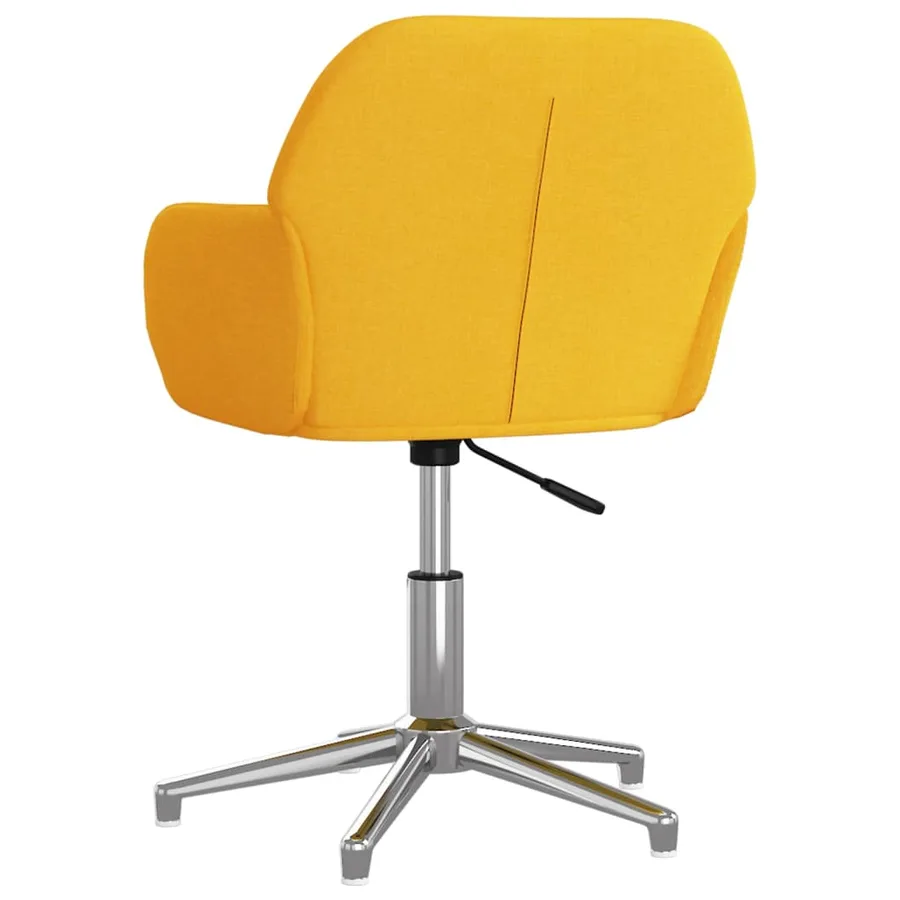 Chaises pivotantes à manger lot de 2 jaune moutarde tissu - 6